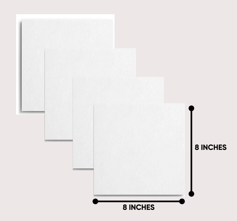 FABER-CASTELL FABER-CASTELL PRIMED CANVAS BOARDS 8 X 8 Cotton Medium Grain Primed Canvas Board (Set of 4)(White) - Flipkart Deal
