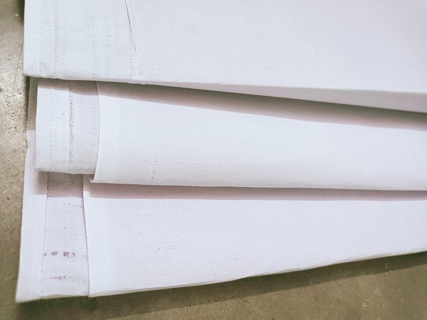 Swag Enterprises 2 Meter Interlining Buckram Sheet for Tailoring and Stitching, Cotton Soft Touch Canvas Roll (Set of 1)(White)