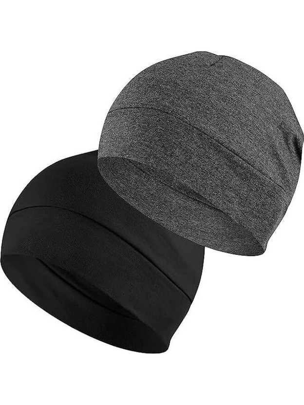 HEENA HOSIERY Solid Skull Cap(Pack of 2)