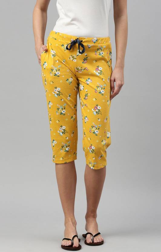 Enviously Young Women Yellow Capri Buy Enviously Young Women Yellow