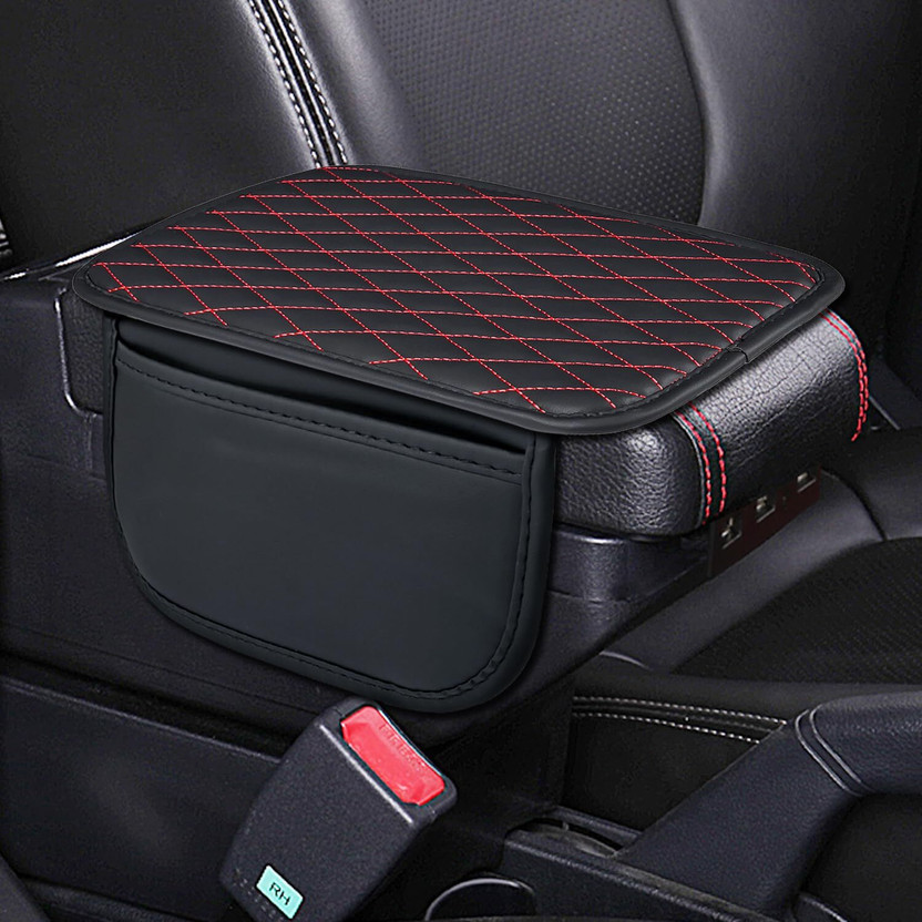 Edylinn Edylinn Center Console Cover with Storage Bag,Leather Comfort Armrest Cover for Car Car Armrest Pad Cushion - Flipkart Deal