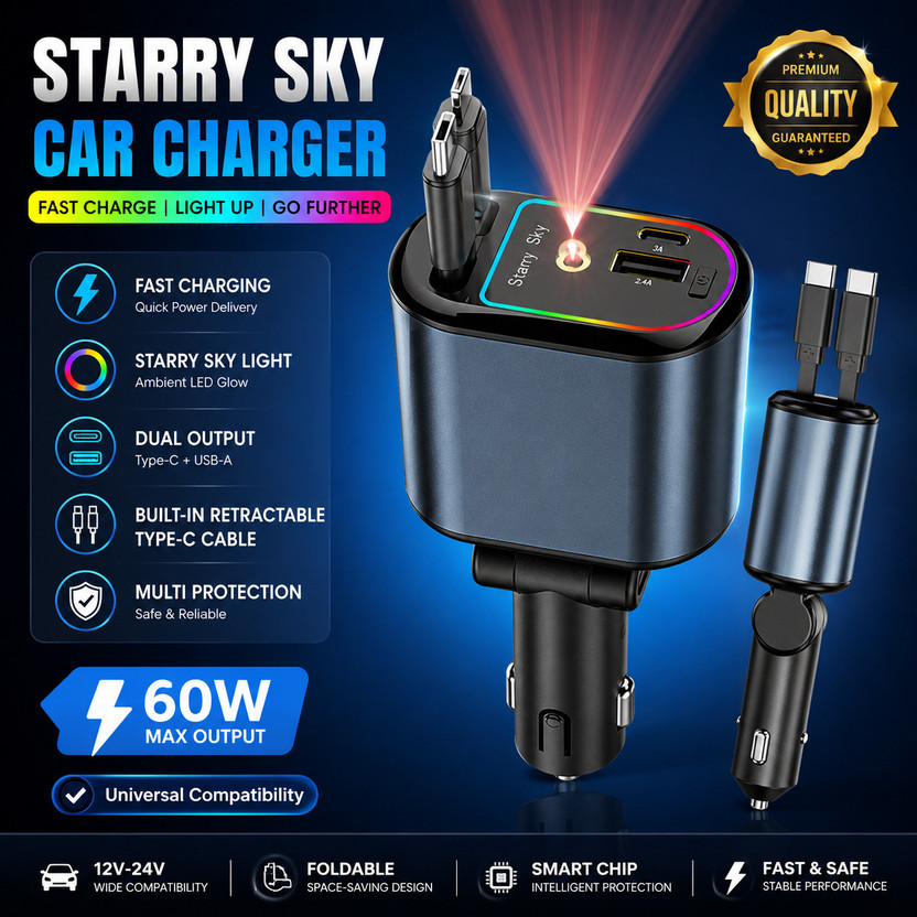 AG INDUSTRY 4 Amp Qualcomm Certified Turbo Car Charger(Black, Grey, With USB Cable)