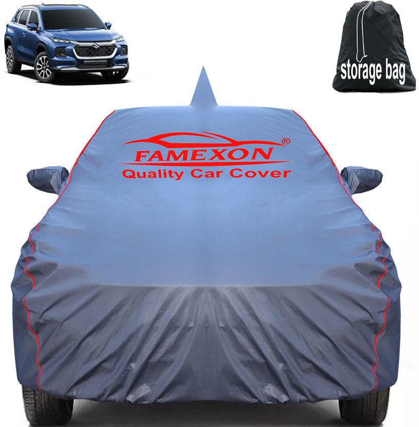 FAMEXON Car Cover For Maruti Grand Vitara, Grand Vitara LDi (With Mirror Pockets)(Grey)