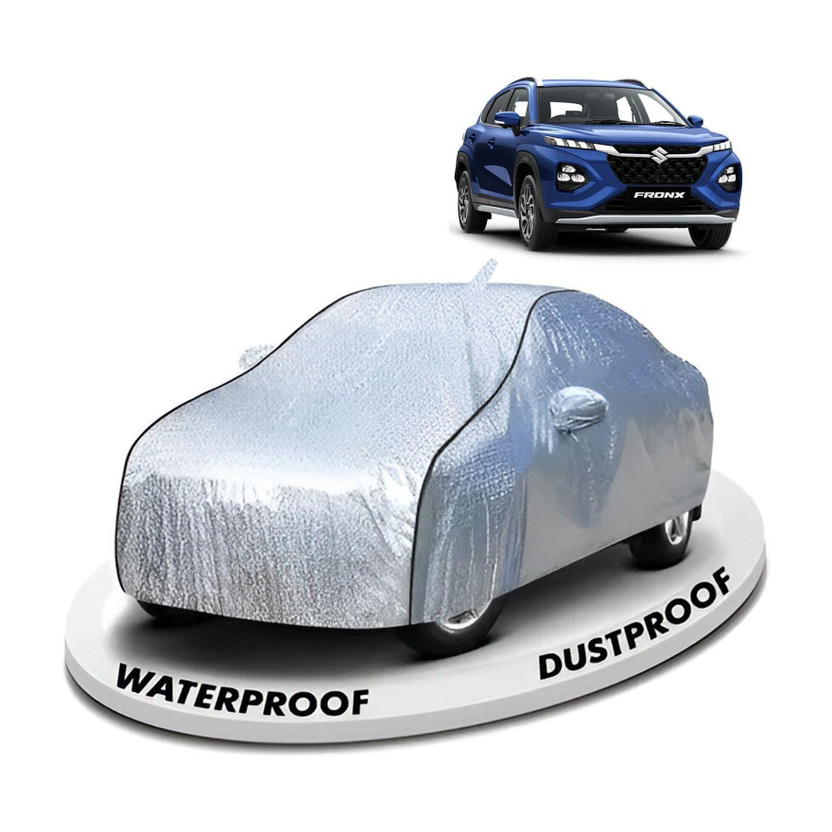 CARZEX Car Cover For Maruti Fronx (With Mirror Pockets)(Silver)