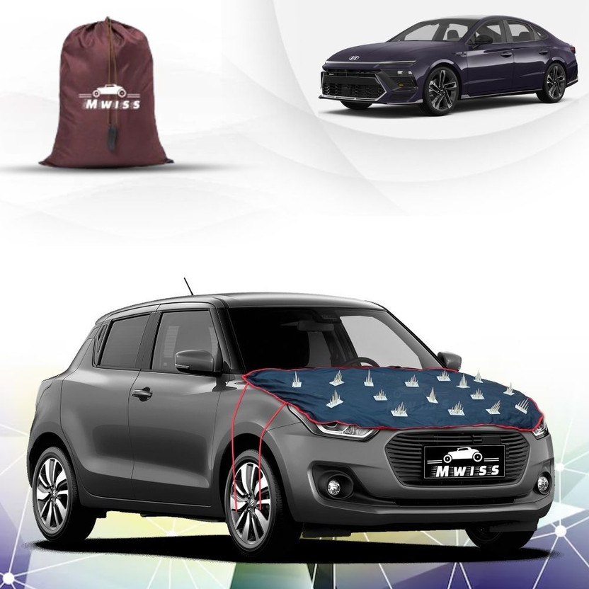 Mwiss Car Cover For Hyundai Sonata Transform, Sonata V6, Sonata LF3 Active, Universal For Car (Without Mirror Pockets)(Black, Red, For 2011, 2012, 2013, 2014, 2015, 2016, 2017, 2018, 2019, 2020, 2021, 2022, 2023, 2024 Models)