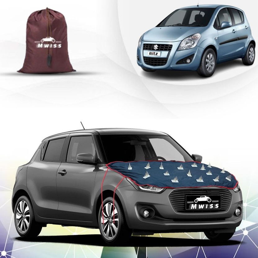 Mwiss Car Cover For Maruti Suzuki Ritz, Ritz AT, Ritz LDi, Ritz LXi, Ritz VDI (ABS), Ritz VDi, Ritz VXi (Without Mirror Pockets)(Black, Red, For 2011, 2012, 2013, 2014, 2015, 2016, 2017, 2018, 2019, 2020, 2021, 2022, 2023, 2024 Models)