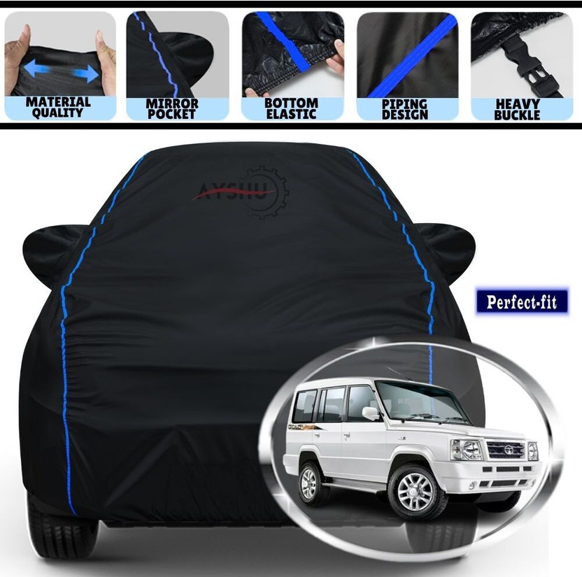 AYSHU AYSHU Car Cover For Tata Sumo Gold, Sumo Gold CX, Sumo Gold CX BSIII, Sumo Gold CX PS (With Mirror Pockets)(Black, Blue, For 2011, 2012, 2013, 2014, 2015, 2016, 2017, 2018, 2019, 2020, 2021, 2022, 2023, 2024 Models) - Flipkart Deal