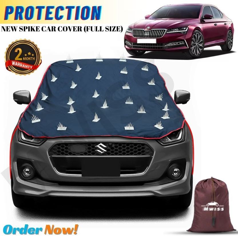 Mwiss Car Cover For Skoda Superb, Superb 1.8 TFSI, Superb 1.9 TDI, Superb 2.5 TDI, Superb 2.8, Superb 3T4 1.8 TSI, Superb 3T4 2.0 TDI, Superb 3U4 1.8 TSI (Without Mirror Pockets)(Black, Red, For 2011, 2012, 2013, 2014, 2015, 2016, 2017, 2018, 2019, 2020, 2021, 2022, 2023, 2024 Models)