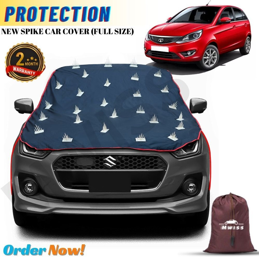 Mwiss Car Cover For Tata Bolt, Bolt Revotron XT, Bolt Quadrajet XM, Bolt Revotron XM (Without Mirror Pockets)(Black, Red, For 2011, 2012, 2013, 2014, 2015, 2016, 2017, 2018, 2019, 2020, 2021, 2022, 2023, 2024 Models)