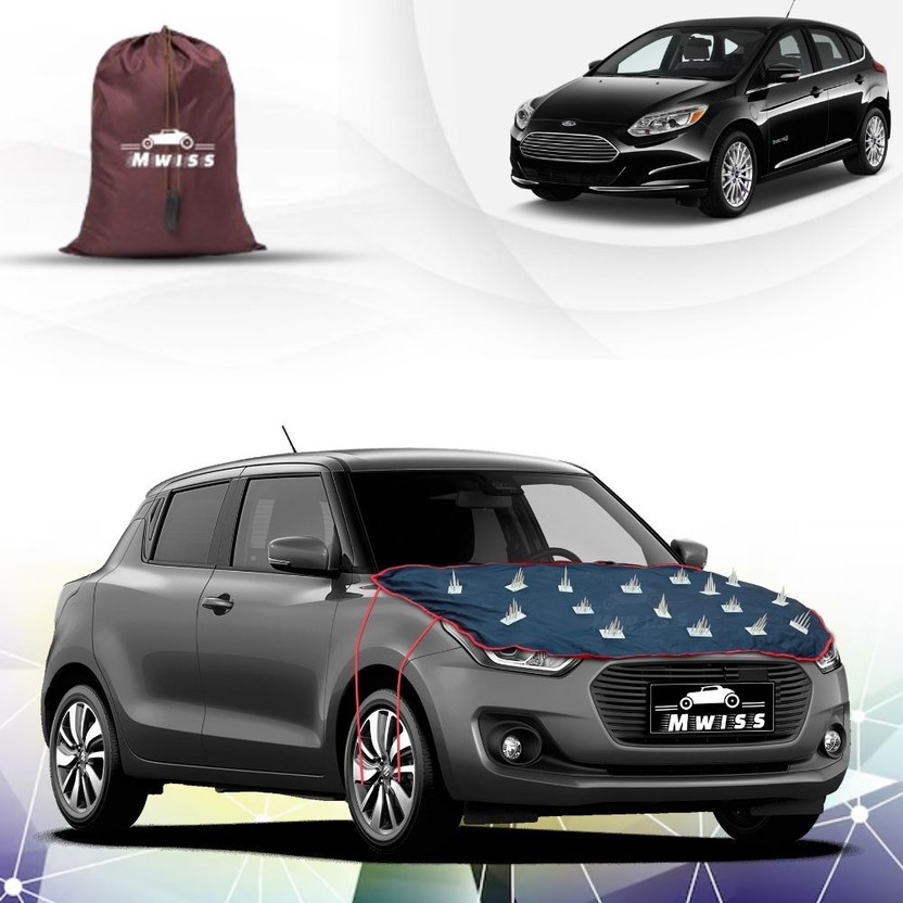 Mwiss Car Cover For Ford Focus, Universal For Car (Without Mirror Pockets)(Black, Red, For 2011, 2012, 2013, 2014, 2015, 2016, 2017, 2018, 2019, 2020, 2021, 2022, 2023, 2024 Models)
