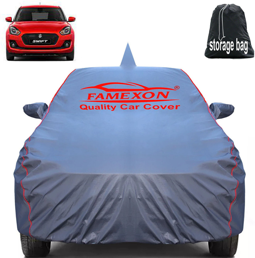 FAMEXON Car Cover For Maruti Swift, Swift AMT VDI, Swift (With Mirror Pockets)(Grey)