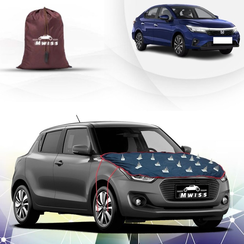 Mwiss Car Cover For Honda City i-DTEC V Diesel, City i-DTEC VX Diesel, City i-Vtec, City i-DTEC ZX Diesel (Without Mirror Pockets)(Black, Red, For 2011, 2012, 2013, 2014, 2015, 2016, 2017, 2018, 2019, 2020, 2021, 2022, 2023, 2024 Models)