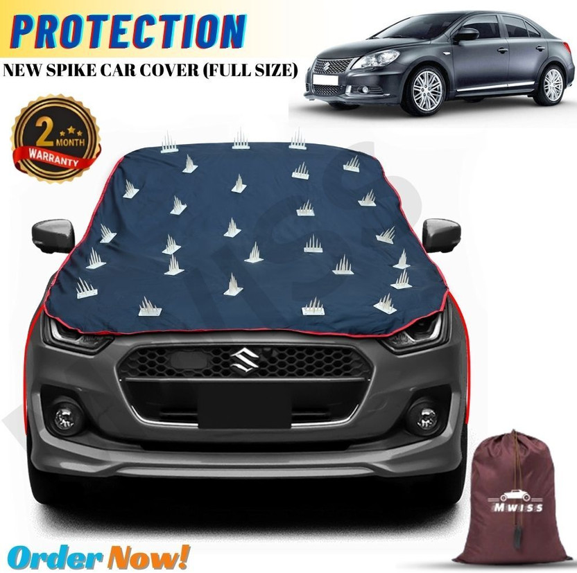 Mwiss Car Cover For Maruti Suzuki Kizashi, Kizashi CVT, Universal For Car (Without Mirror Pockets)(Black, Red, For 2011, 2012, 2013, 2014, 2015, 2016, 2017, 2018, 2019, 2020, 2021, 2022, 2023, 2024 Models)