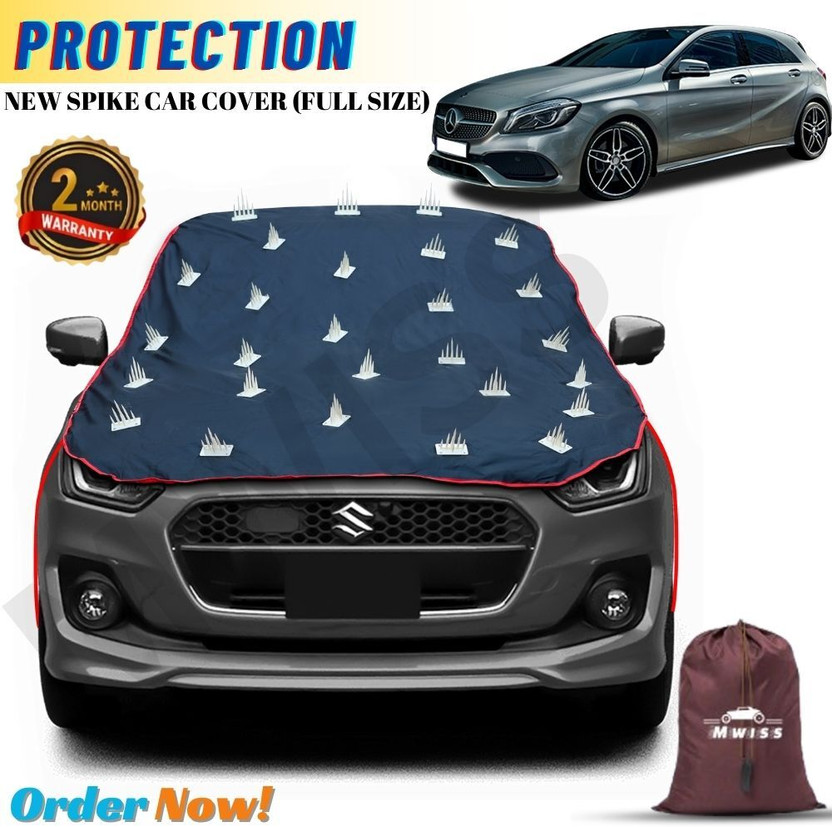 Mwiss Car Cover For Mercedes Benz A180, Universal For Car (Without Mirror Pockets)(Black, Red, For 2011, 2012, 2013, 2014, 2015, 2016, 2017, 2018, 2019, 2020, 2021, 2022, 2023, 2024 Models)
