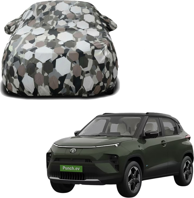 MOTOFLY Car Cover For Tata Punch EV (With Mirror Pockets)(Multicolor, For 2024, 2025 Models)