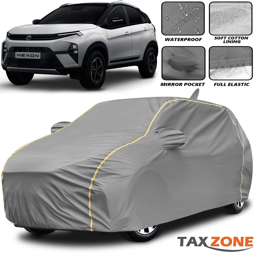 TAXZONE TAXZONE Car Cover For Tata Nexon Facelift, Nexon (With Mirror Pockets)(Black, Yellow, For 2018, 2019, 2020, 2021, 2022, 2023, 2024 Models) - Flipkart Deal