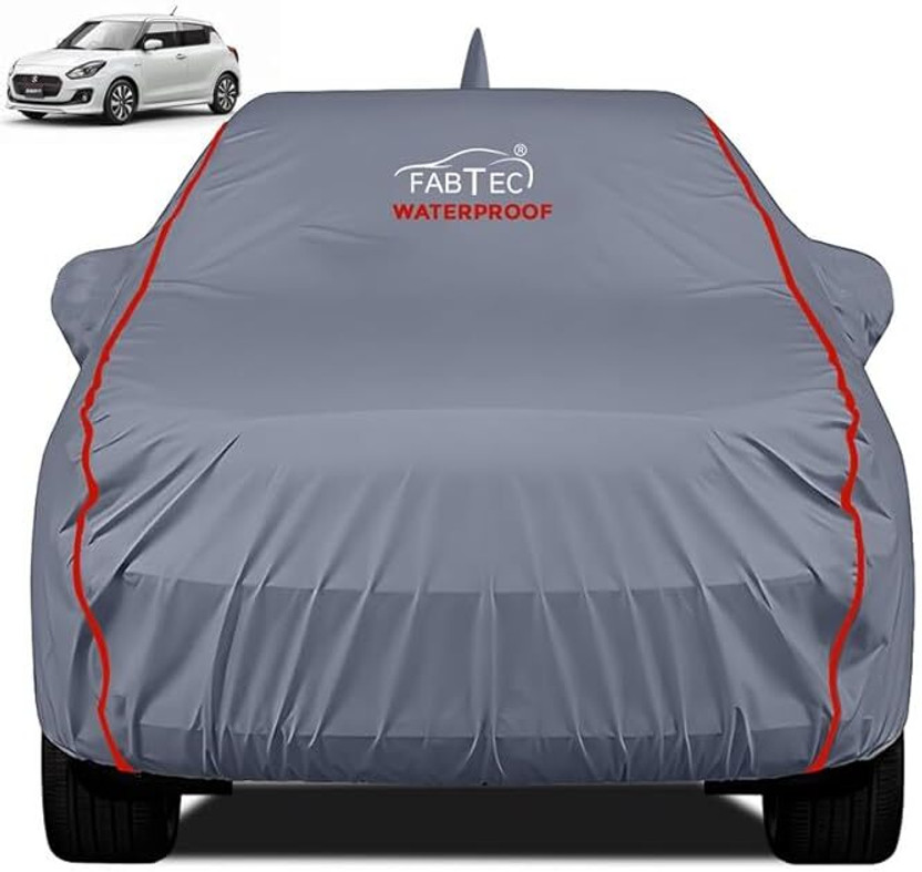 FABTEC Car Cover For Maruti Suzuki Swift (With Mirror Pockets)(Grey, For 2010, 2011, 2012, 2013, 2014, 2015, 2016, 2017, 2018, 2019, 2020, 2021, 2022, 2023, 2024 Models)