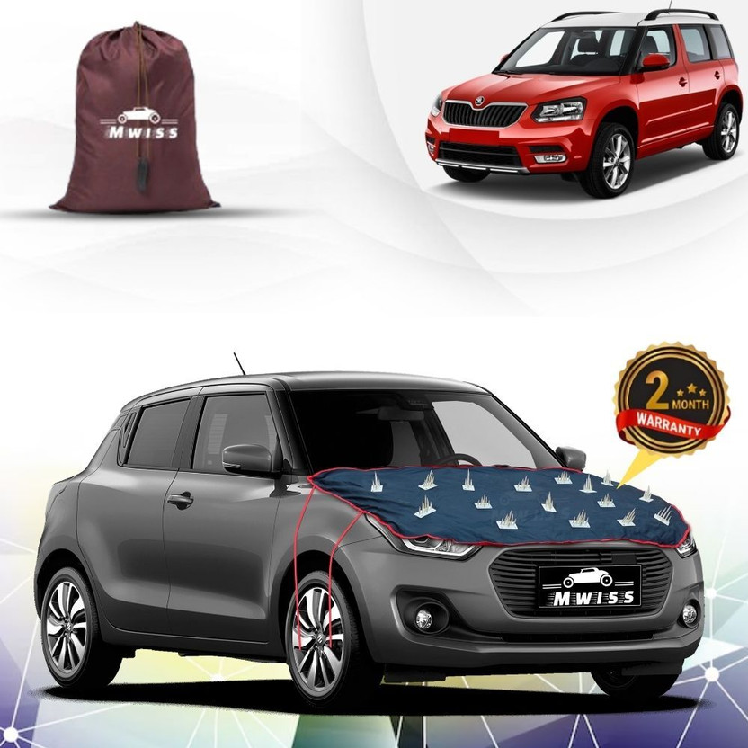 Mwiss Car Cover For Skoda Yeti, Yeti Style 4X2, Yeti Style 4X4 (Without Mirror Pockets)(Black, Red, For 2011, 2012, 2013, 2014, 2015, 2016, 2017, 2018, 2019, 2020, 2021, 2022, 2023, 2024 Models)