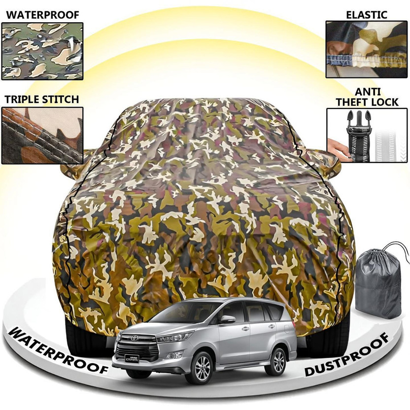 CARZEX Car Cover For Toyota Innova (With Mirror Pockets)(Multicolor, For 2012, 2013, 2014, 2015, 2016, 2017, 2018, 2019, 2020, 2021, 2022, 2023, 2024, 2025 Models)