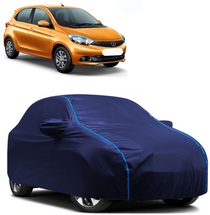 Autohaux Car Cover For Tata Tiago EV (With Mirror Pockets)(Blue)
