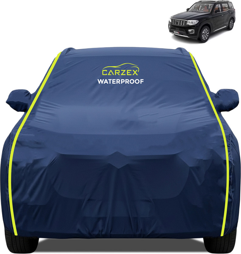 CARZEX Car Cover For Mahindra Scorpio N (With Mirror Pockets)(Blue, For 2022, 2023, 2024, 2025, 2026 Models)