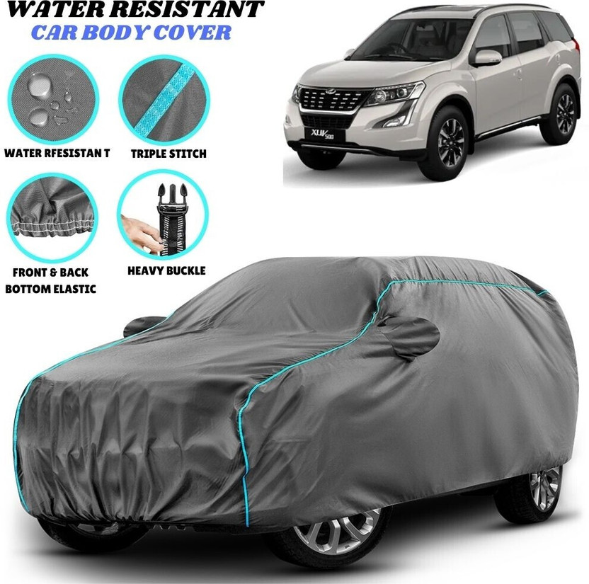 Grizzly Car Cover For Mahindra XUV 500, XUV500 AT W10 AWD, XUV500 AT W8 FWD, XUV500 W4 (With Mirror Pockets)(Grey, For 2011, 2012, 2013, 2014, 2015, 2016, 2017, 2018, 2019, 2020, 2021, 2022, 2023, 2024 Models)