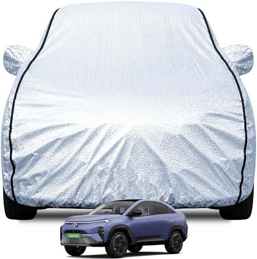 FABTEC Car Cover For Tata Tata Curvv EV (With Mirror Pockets)(Silver, For 2020, 2021, 2022, 2023, 2024, 2025, 2026 Models)