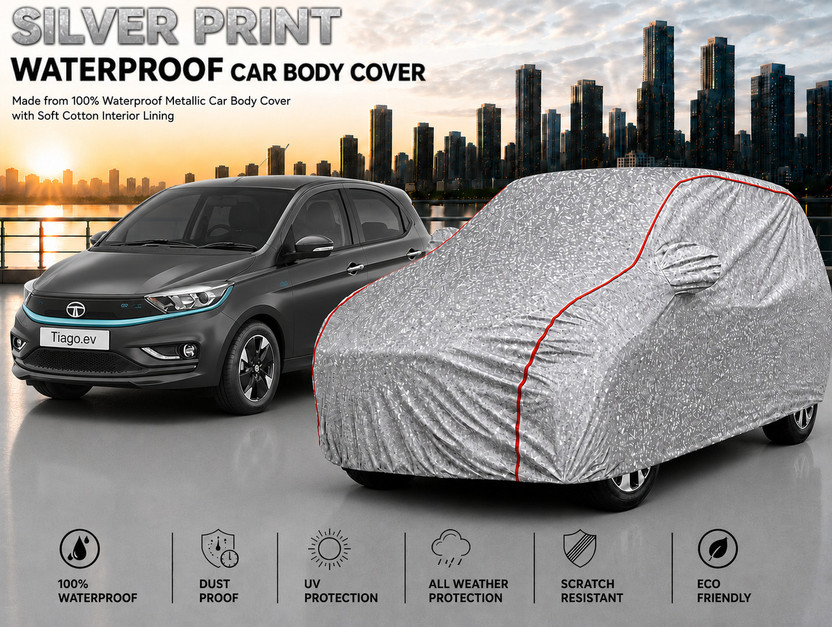 DRIZE DRIZE Car Cover For Tata Tiago EV (With Mirror Pockets)(Silver, For 2022, 2023, 2024, 2025 Models) - Flipkart Deal