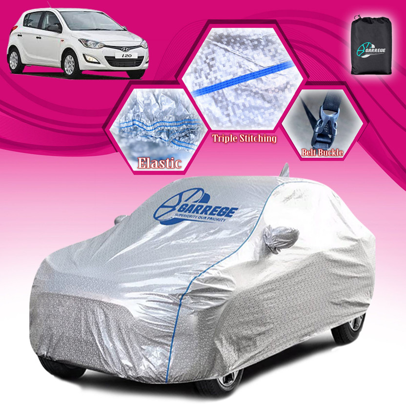 GARREGE GARREGE Car Cover For Hyundai i20 Active (With Mirror Pockets)(Silver, For 2015, 2016, 2017, 2018, 2019, 2020 Models) - Flipkart Deal
