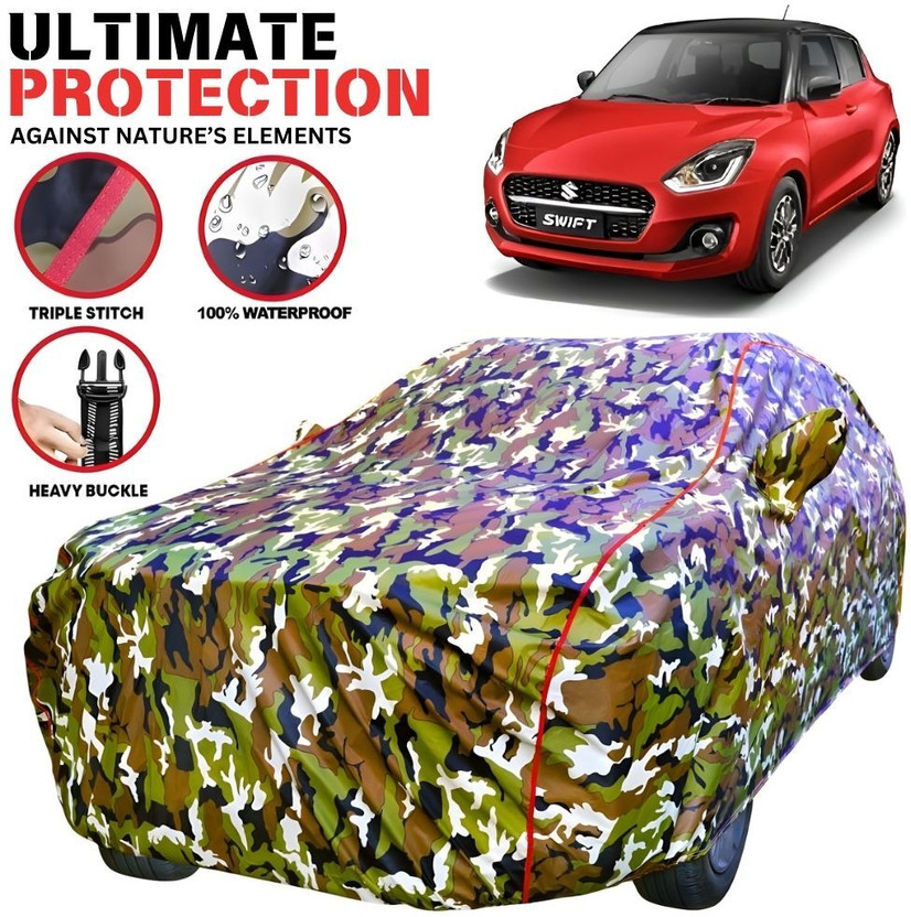AYSHU Car Cover For Maruti Suzuki Swift, Swift AMT VDI, Universal For Car (With Mirror Pockets)(Multicolor, For 2010, 2011, 2012, 2013, 2014, 2015, 2016, 2017, 2018, 2019, 2020, 2021, 2022, 2023, 2024 Models)