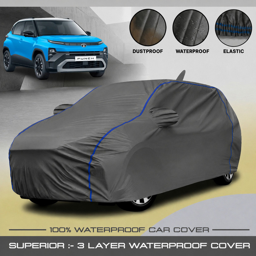 DriveBlaze DriveBlaze Car Cover For Tata Punch (With Mirror Pockets)(Grey, For 2016, 2017, 2018, 2019, 2020, 2021, 2022, 2023, 2024, 2025, 2026 Models) - Flipkart Deal