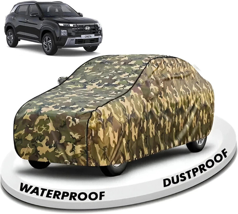FABTEC Car Cover For Hyundai Creta (With Mirror Pockets)(Multicolor, For 2010, 2011, 2012, 2013, 2014, 2015, 2016, 2017, 2018, 2019, 2020, 2021, 2022, 2023, 2024 Models)