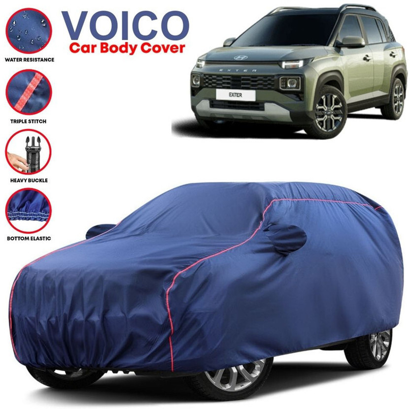 VOICO VOICO Car Cover For Hyundai Exter (With Mirror Pockets)(Blue, Red, For 2011, 2012, 2013, 2014, 2015, 2016, 2017, 2018, 2019, 2020, 2021, 2022, 2023, 2024 Models) - Flipkart Deal