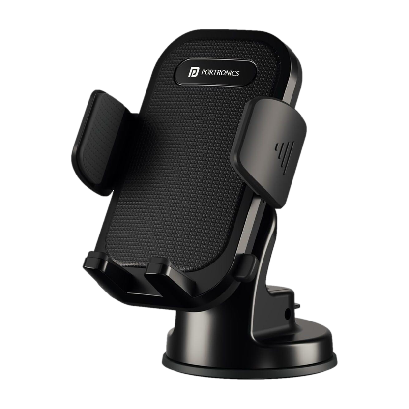 Portronics Car Mobile Holder for Dashboard, Windshield(Black)