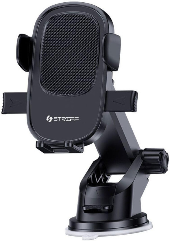 STRIFF Car Mobile Holder for Dashboard(Strong Suction Cup, 360° Rotatable, One Click Quick Release, Black)