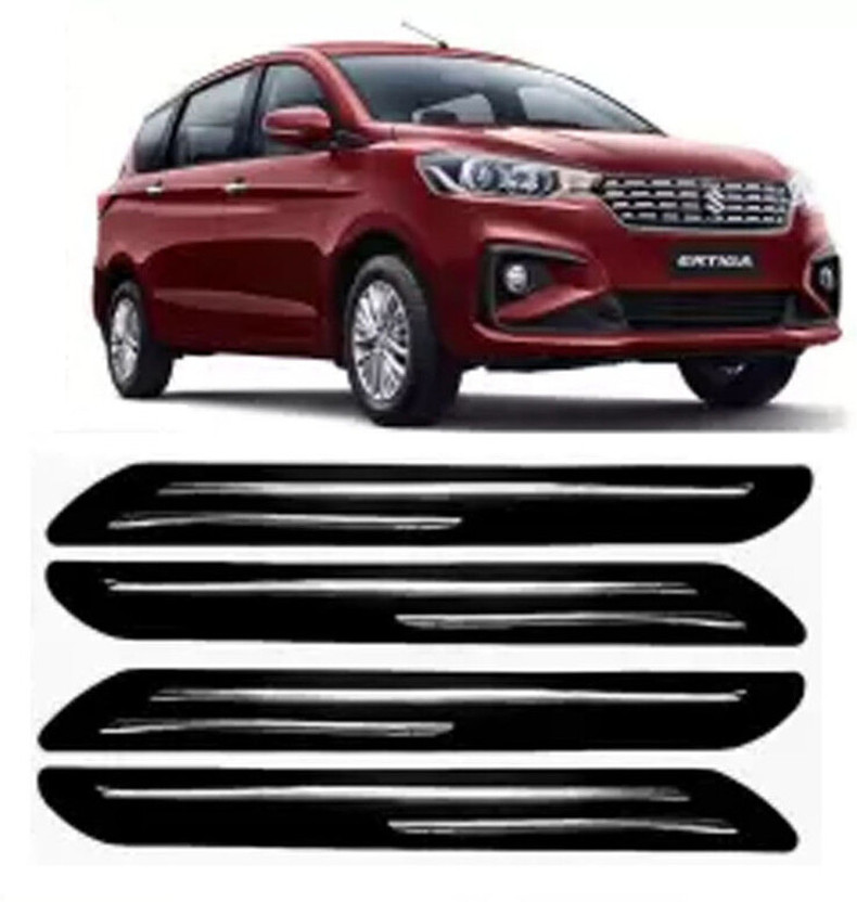 GS Grow n Shine Rubber Car Bumper Guard(Black, Silver, Pack of 4, Maruti, Ertiga)