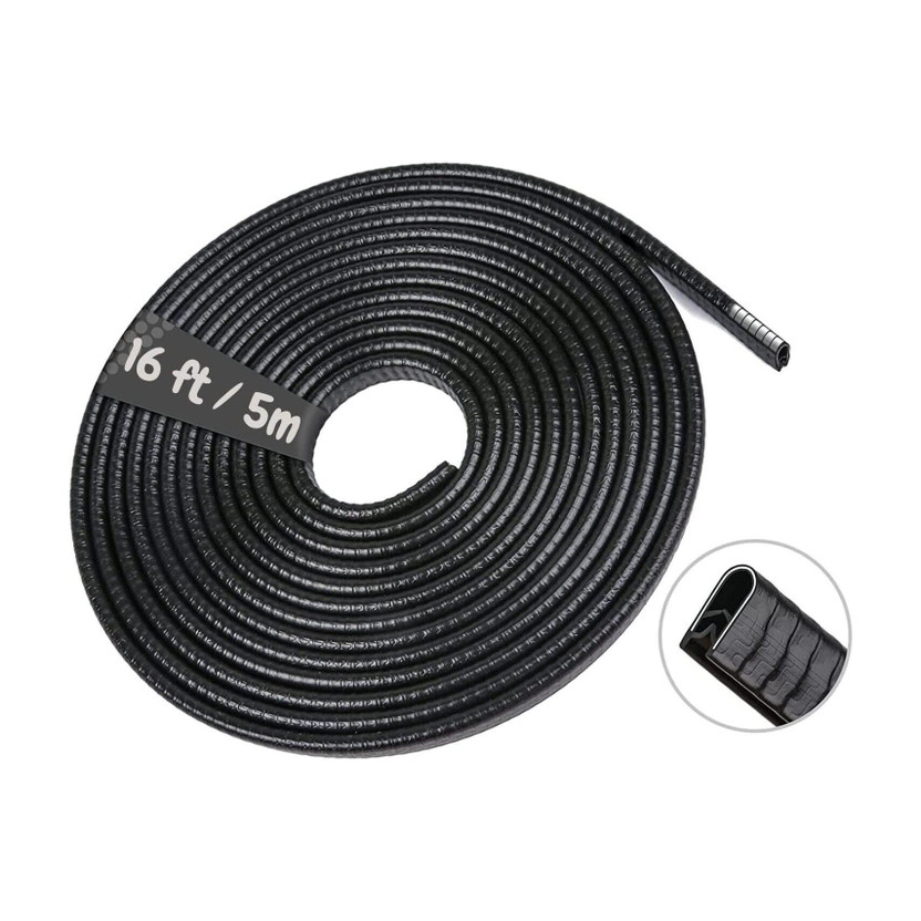 AKOOPAR GLOBAL Rubber Car Door Guard(Black, Pack of 1 x 5M Rubber Car Door Edge Protector (Black), Universal For Car, NA)