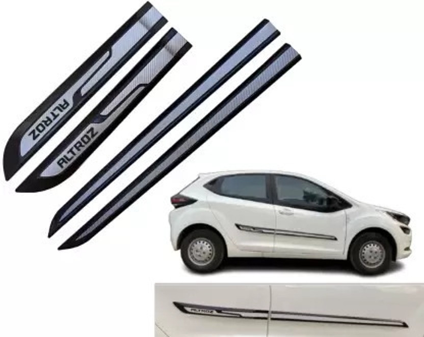 Ekaiva Plastic Car Door Guard(Black, Pack of 4 PCS SET, Tata, Altroz XE)