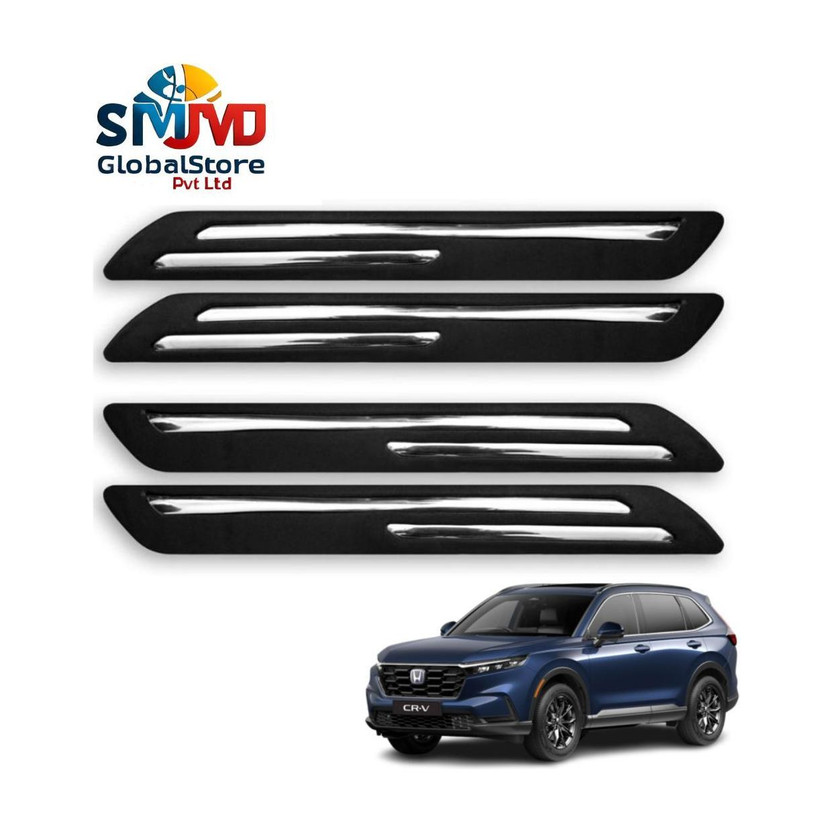 Smjmd Global Rubber Car Bumper Guard(Black, Pack of 4, Honda, CR-V)