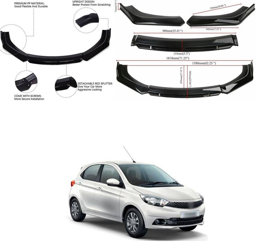 XZRTZ Car Front Bumper Spoiler Splitter Body Kit Side Skirt Front