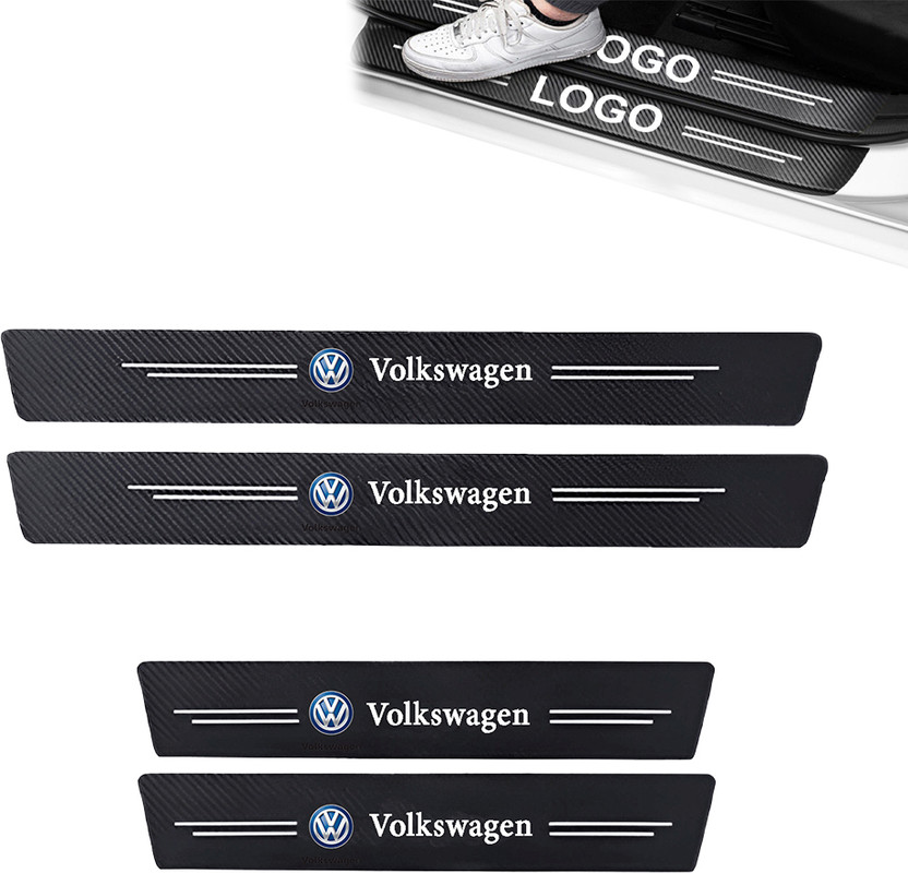 brainle Silicone Car Door Guard(Black, Pack of 4, Volkswagen, Polo, Vento, Passat, Ameo 1.5 TDI Highline, Jetta)