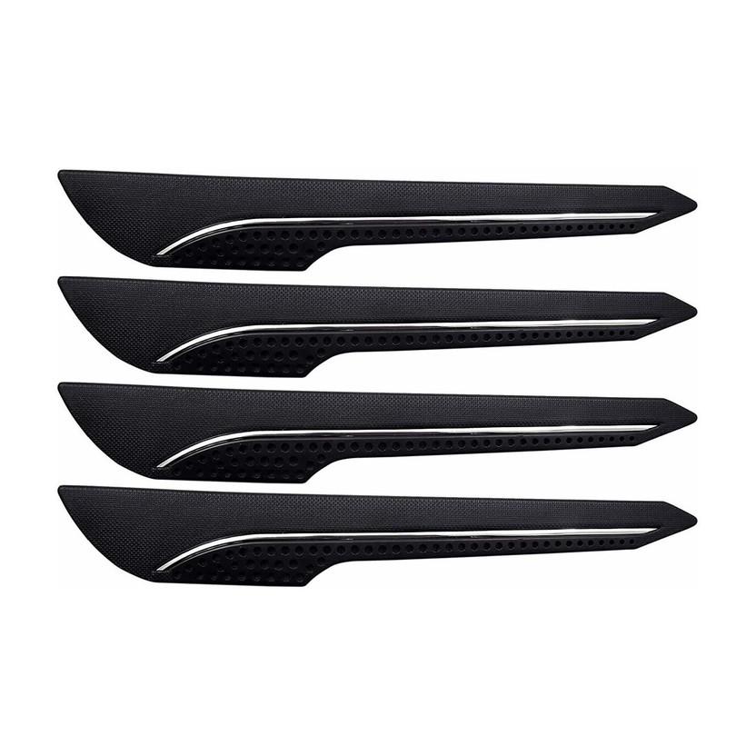 VRT Rubber Car Bumper Guard(Black, Pack of 4, Universal For Car, Universal For Car)