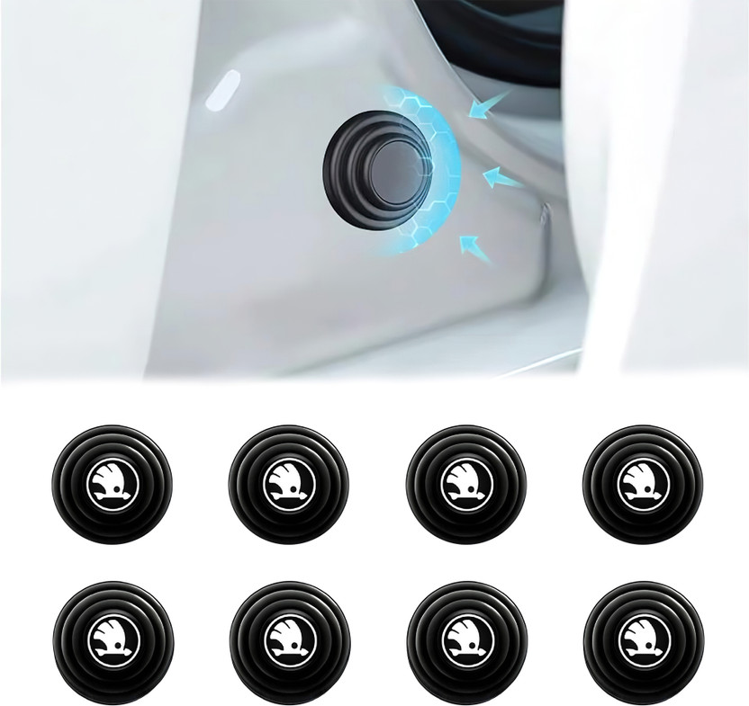 TAUDI Rubber Car Door Guard(Black, Pack of 8, Skoda, Superb, Rapid, Octavia, Fabia, Laura, Yeti)