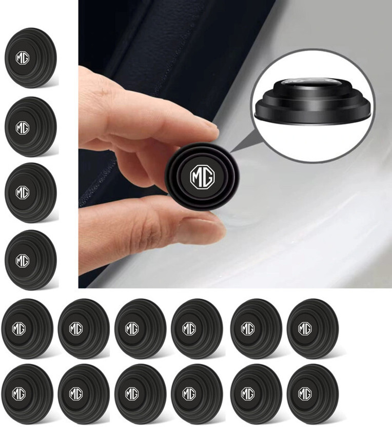 Allure Auto 16-Piece Rubber Car Door Impact Guard Pads Compatible For MG Car Door Panel(Black)