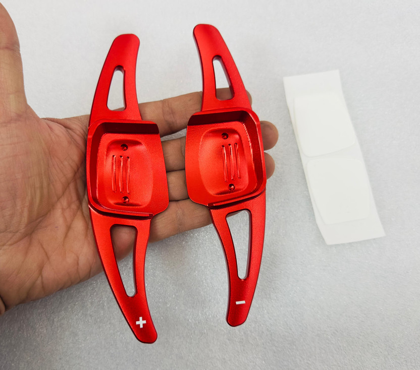 Auto MT 2PC, RED CNC Metal Steering wheel paddles Shifter Virtus Voiks Car Extension Car Suspension Kit