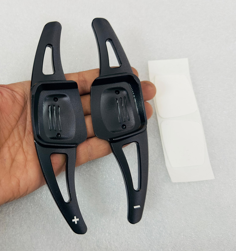 Auto MT 2PCS (BLACK) CNC Metal Steering wheel paddles Shifter Virtus Voiks Car Extension Car Suspension Kit