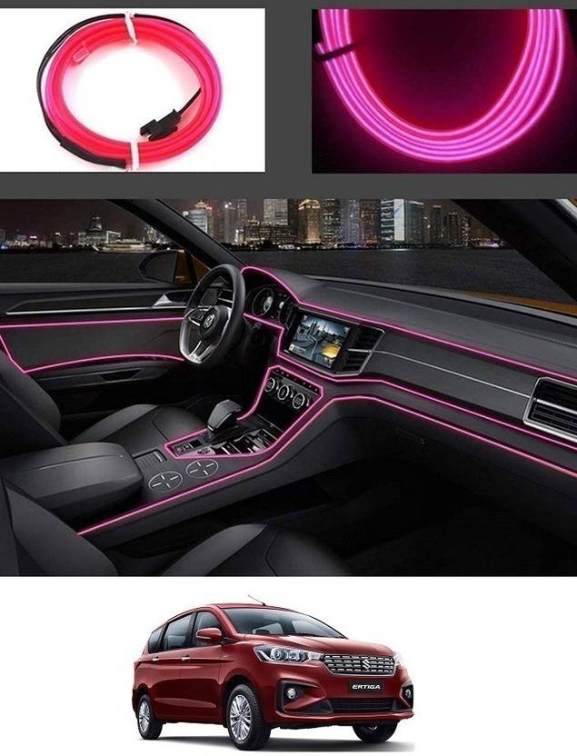 After cars EL Wire Interior Neon Light for Maruti Suzuki Ertiga 2019