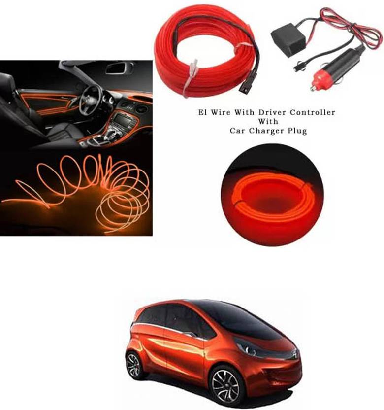 Wired Car Interior Light Car Fancy Lights (Red) For Megapixel Car Fancy Lights Price in