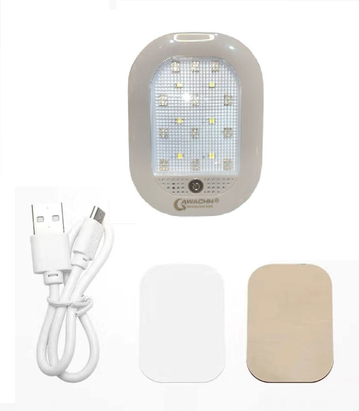 QAWACHH Universal Lighting Magnetic Ceiling Dome Light for Car , flood light Car Fancy Lights(Beige)