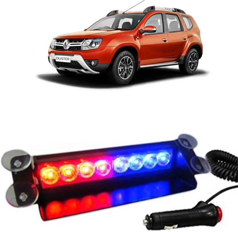 Purpleheart Car Flashing Lights 8 LED Police Good Quality Car Fancy Light(Red,Blue) P469 Car
